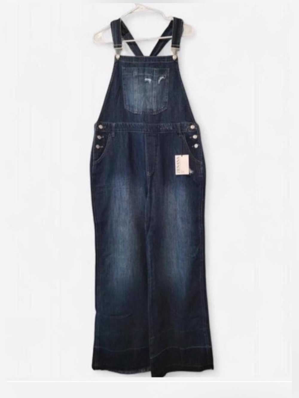 Zenana Outfitters Dark Blue Denim Women's Overalls